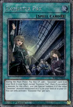 Exosister Pax RA02-EN066 Platinum Secret Rare 1st Edition YuGiOh - Image 1