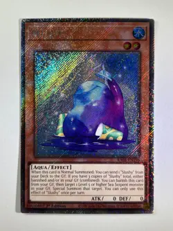Slushy RA04-EN196 Platinum Secret Rare 1st Edition YuGiOh Card - Image 1