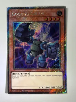 Gogogo Golem RA04-EN152 Platinum Secret Rare 1st Edition YuGiOh Card - Image 1
