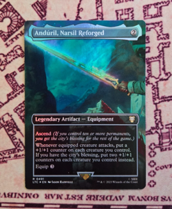 MTG Foil Anduril, Narsil Reforged Lord of the Rings Tales of Middle Earth NM - Image 1
