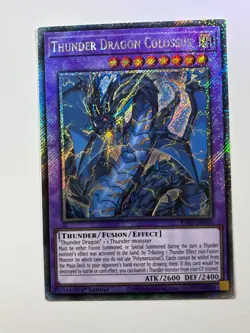 Thunder Dragon Colossus RA03-EN036 Platinum Secret Rare 1st Ed YuGiOh Card NM - Image 1