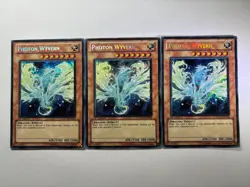 3 x Photon Wyvern PRC1-EN015 Secret Rare 1st Edition YuGiOh Playset NM - Image 1