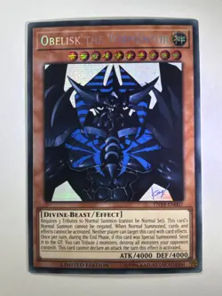 Obelisk The Tormentor TN19-EN007 Secret Rare Limited Edition YuGiOh Card NM - Image 1