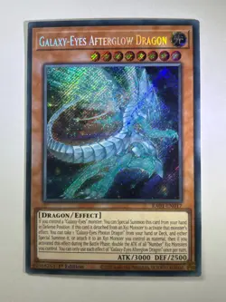 Galaxy-Eyes Afterglow Dragon RA01-EN017 Secret Rare 1st Edition YuGiOh Card NM - Image 1