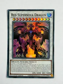 Red Supernova Dragon SDCK-EN044 Super Rare 1st Edition YuGiOh Card NM - Image 1