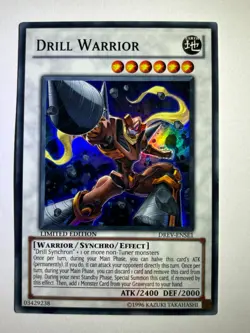 Drill Warrior DREV-ENSE1 Super Rare Limited Edition YuGiOh Card - Image 1