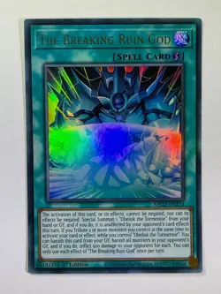 The Breaking Ruin God MP22-EN274 Ultra Rare 1st Edition YuGiOh Card NM - Image 1