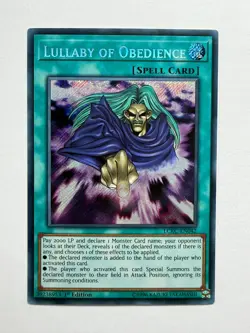 Lullaby of Obedience LCKC-EN042 Secret Rare 1st Edition YuGiOh Card NM - Image 1