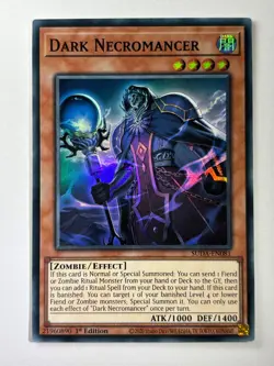 Dark Necromancer SUDA-EN081 Super Rare 1st Edition YuGiOh Card - Image 1