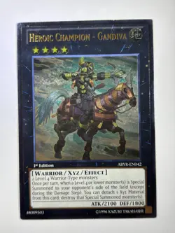 Heroic Champion - Gandiva ABYR-EN042 Ultimate Rare 1st Edition YuGiOh Card - Image 1