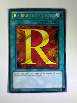 R - Righteous Justice RYMP-EN025 Secret Rare 1st Edition YuGiOh Card NM - Image 1