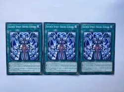 3X Yugioh CORI-EN054 - Sacred Spirit Sword Aiwass - Common Playset - Image 1