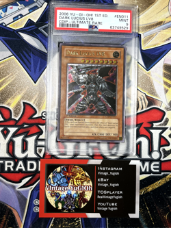 Yugioh PSA 9 Dark Lucius LV8 CDIP-EN011 1st Edition Ultimate Rare - Image 1