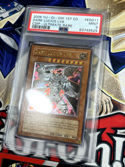 Yugioh PSA 9 Dark Lucius LV8 CDIP-EN011 1st Edition Ultimate Rare - Image 4