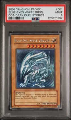 Blue-Eyes White Dragon DDS-001 PSA 9 Mint Yu-Gi-Oh! DDS Dark Duel Stories - Image 1