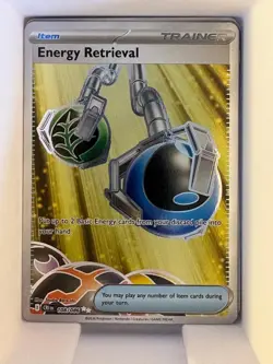 ENERGY RETRIEVAL 108/086 ULTRA RARE ME04: CHAOS RISING POKEMON NM - Image 1