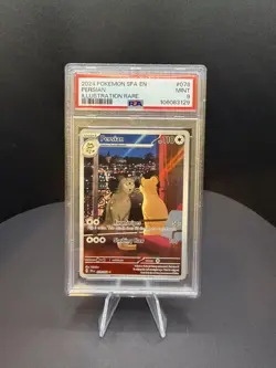2024 POKEMON SFA EN-SHROUDED FABLE ILLUSTRATION RARE #078 PERSIAN PSA 9 - Image 1