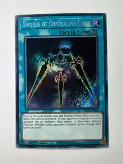 Swords of Concealing Light RA05-EN059 Secret Rare 1st Edition YuGiOh Card NM - Image 1