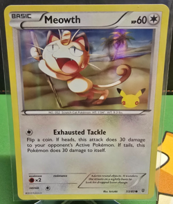 Meowth 53/83 Pokemon TCG Generations 20th Anniversary Stamp Promo NM - Image 1