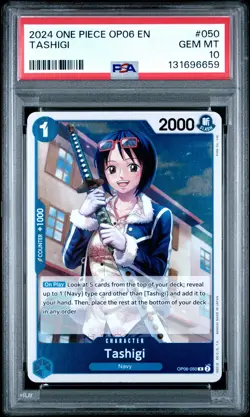 2024 One Piece OP06 English #050 Tashigi PSA 10 GEM MINT - Image 1