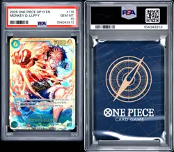 2025 One Piece EN OP13-118 Monkey D. Luffy SEC PSA 10 GEM MINT - Image 3