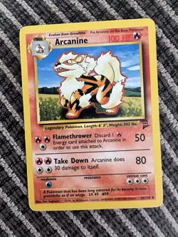 Pokemon TCG Arcanine Base Set 2 33/130 Regular Unlimited Uncommon - Image 1