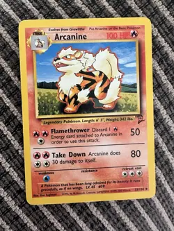 Pokemon TCG Arcanine Base Set 2 33/130 Regular Unlimited Uncommon - Image 2