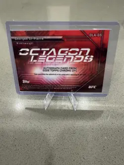 2026 Topps Chrome UFC Octagon Legends Georges St-Pierre Auto Purple Geo Ref /10 - Image 2