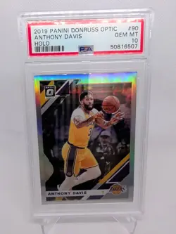 ANTHONY DAVIS 2019-20 PANINI DONRUSS OPTIC SILVER HOLO #90 PSA 10 - Image 1