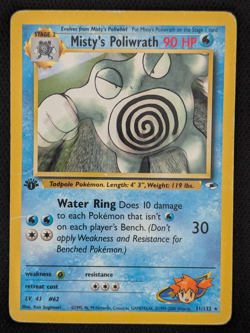 1st Edition Misty's Poliwrath 31/132 Gym Heroes Pokemon Card WOTC TCG - Image 1