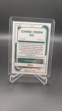 2026 Panini Donruss Ching-Hsien Ko Sliver Prizm Optic Auto - Image 2