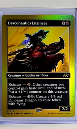 MTG Magic the Gathering DFT Aetherdrift First Place Foil Draconautics Engineer - Image 1