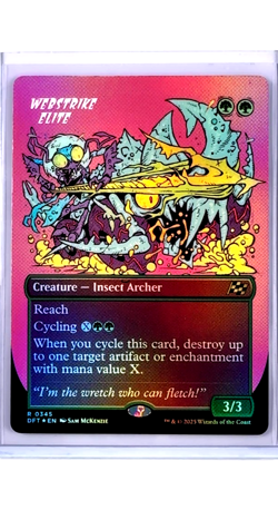 2025 MTG Magic The Gathering DFT Aetherdrift Borderless Foil 345 Webstrike Elite - Image 1