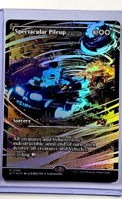 MTG Magic The Gathering DFT Aetherdrift Showcase Foil #398 Spectacular Pileup - Image 1