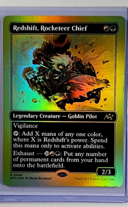MTG Magic The Gathering Aetherdrift First Place Foil Redshift Rocketeer Chief - Image 1