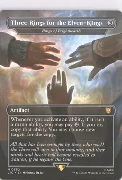 MTG Three Rings for the Elven-Kings (0352) *Non-Foil* Borderless Box Topper LOTR - Image 1