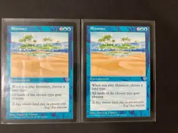 2 x SHIMMER Vintage Mirage MTG RESERVED LIST Magic the Gathering Blue Cards - Image 1