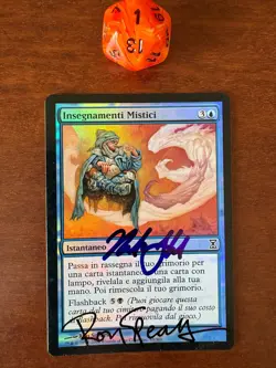 1x Foil Mistical Teachings Time Spiral Italian Double Signed Good Condition mtg - Image 1
