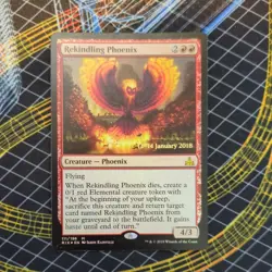 Rekindling Phoenix LP Foil Rivals of Ixalan Prerelease Promo - Image 1