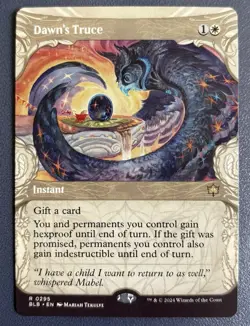 Dawn’s Truce Showcase Rare #295 Bloomburrow MTG NM Protection Spell - Image 1