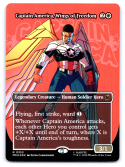 Captain America, Wings of Freedom FOIL Borderless - Marvel Super Heroes MTG - Image 1