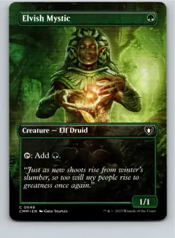 Magic the Gathering Elvish Mystic Borderless Commander Masters MTG Free Shipping - Image 1