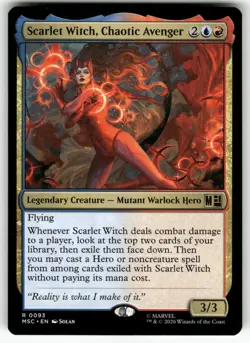 Scarlet Witch, Chaotic Avenger 93 NM Commander: Marvel Super Heroes MTG M-07 - Image 1