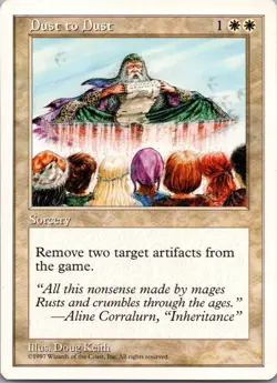 Dust to Dust MTG 5th Edition White Uncommon Sorcery MTG Vintage LP X1 WOTC - Image 1