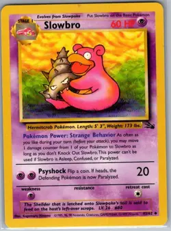 Slowbro 43/62 Non Holo Fossil - Pokemon Card - NM - Image 1