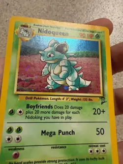 Nidoqueen - 12/130 Base Set 2 Holo Rare SWIRL Pokemon - MP CONDITION. - Image 3