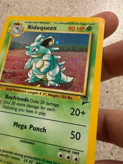 Nidoqueen - 12/130 Base Set 2 Holo Rare SWIRL Pokemon - MP CONDITION. - Image 4