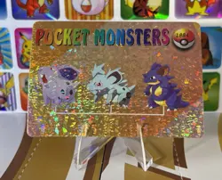 Pokemon Vintage Vending Machine Holo prism Nintendo 1998 Bandai Rare sticker - Image 2