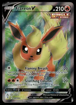 Pokemon Cards Flareon V 169/203 Holo Evolving Skies Ultra Rare LP - Image 1