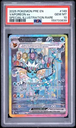 Vaporeon EX 149/131 Special Illustration Rare Pokemon PSA 10 *839 - Image 1